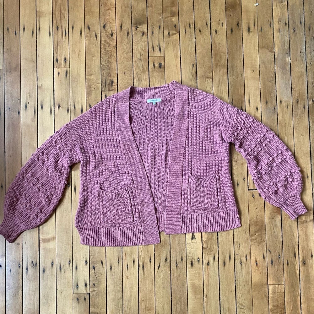 SALE Madewell Bobble Cardigan Sweater in Pink, XXS
